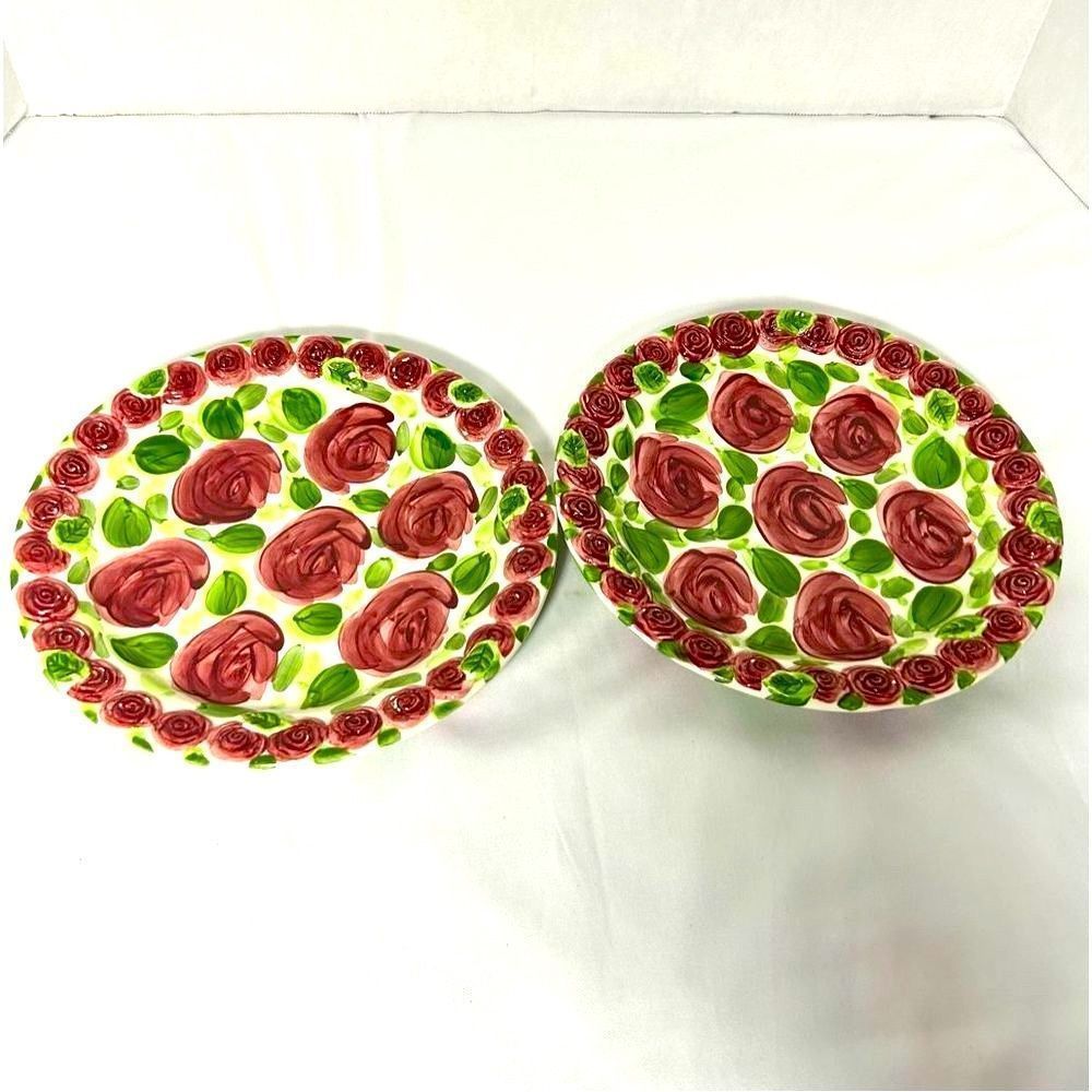 Emily Rose by Don Swanson China 9” Salad Dessert Plates Set of 2